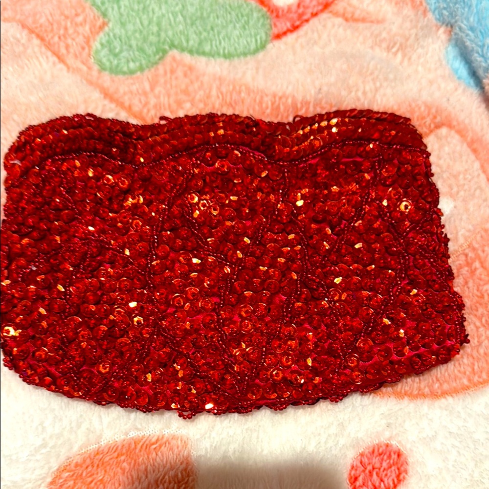Red Sequin Clutch